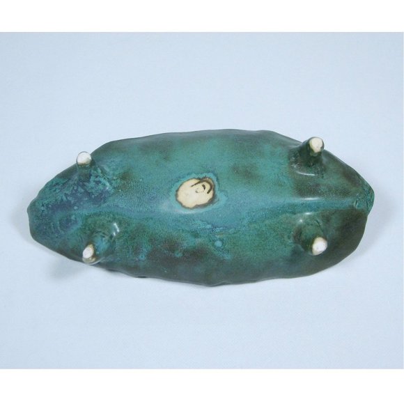 Pottery Dish Bowl Made From Dieffenbachia Plant Handmade Artist  One Of A Kind - Picture 5 of 5